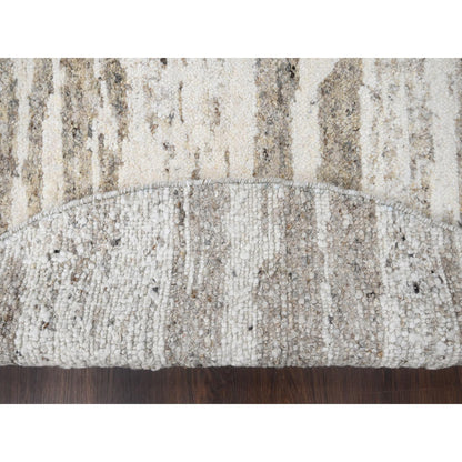 Modern and Contemporary Wool Hand Knotted Rug Beige No Border 8.0X7.9 -O084238