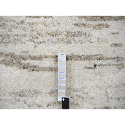 Modern and Contemporary Wool Hand Knotted Rug Beige No Border 8.0X7.9 -O084238