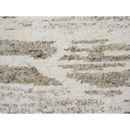 Modern and Contemporary Wool Hand Knotted Rug Beige No Border 8.0X7.9 -O084238