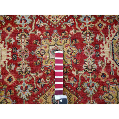 Heriz Wool Hand Knotted Rug Red Black 4.1X6.0 -O084261