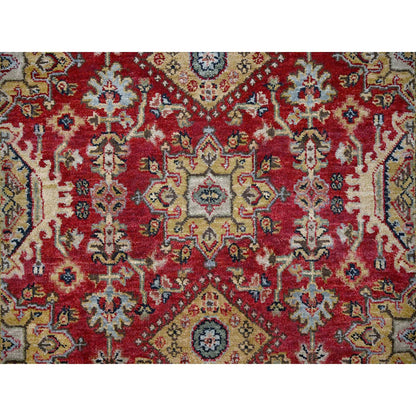 Heriz Wool Hand Knotted Rug Red Black 4.1X6.0 -O084261