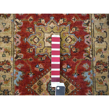 Heriz Wool Hand Knotted Rug Red Gold 2.0X3.0 -O084262
