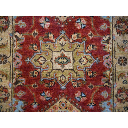 Heriz Wool Hand Knotted Rug Red Gold 2.0X3.0 -O084262