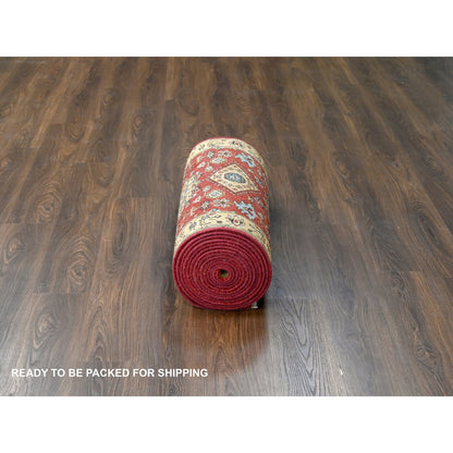 Heriz Wool Hand Knotted Rug Red Gold 2.10X24.9 -O084263