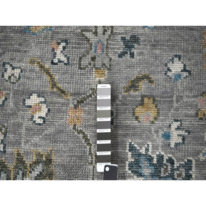 Oushak And Peshawar Wool Hand Knotted Rug Grey Gray 6.2X9.0 -O084267