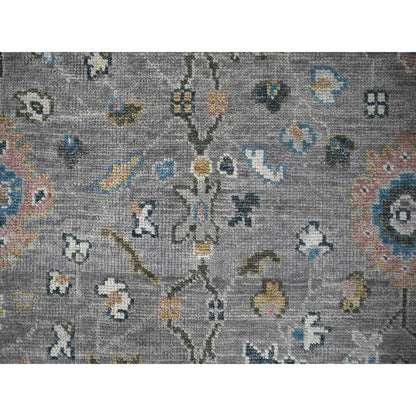 Oushak And Peshawar Wool Hand Knotted Rug Grey Gray 6.2X9.0 -O084267