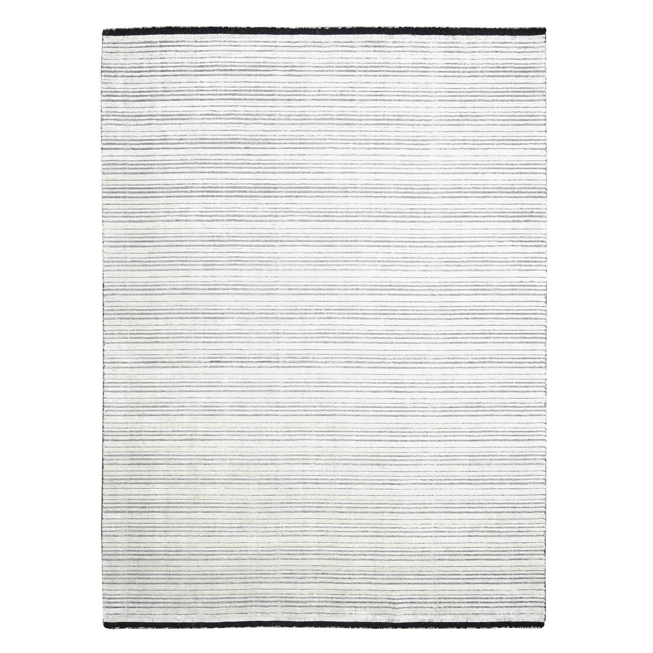 Ivory 9'0" x 12'1" Modern and Contemporary Handloom Wool/Silk Rug - Sku: O084280