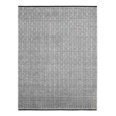 Modern and Contemporary Wool and Plant based Silk Hand Loomed Rug Grey No Border 7.10X10.0 -O084297