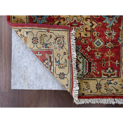 Heriz Wool Hand Knotted Rug Red Gold 2.8X17.10 -O084301
