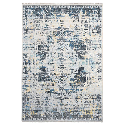 Transitional Wool Hand Knotted Rug Ivory No Border 8.10X12.0 -O084302