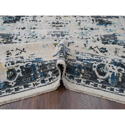 Transitional Wool Hand Knotted Rug Ivory No Border 8.10X12.0 -O084302