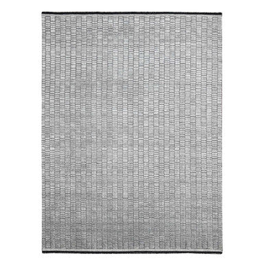 Modern and Contemporary Wool and Plant based Silk Hand Loomed Rug Grey No Border 7.10X10.0 -O084307