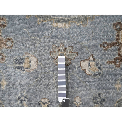 Oushak And Peshawar Wool Hand Knotted Rug Grey 11.9x14.10 -O084324