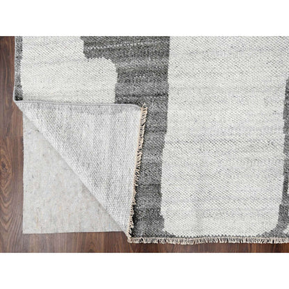 Modern and Contemporary Wool Hand Knotted Rug Grey No Border 9.0X11.8 -O084332