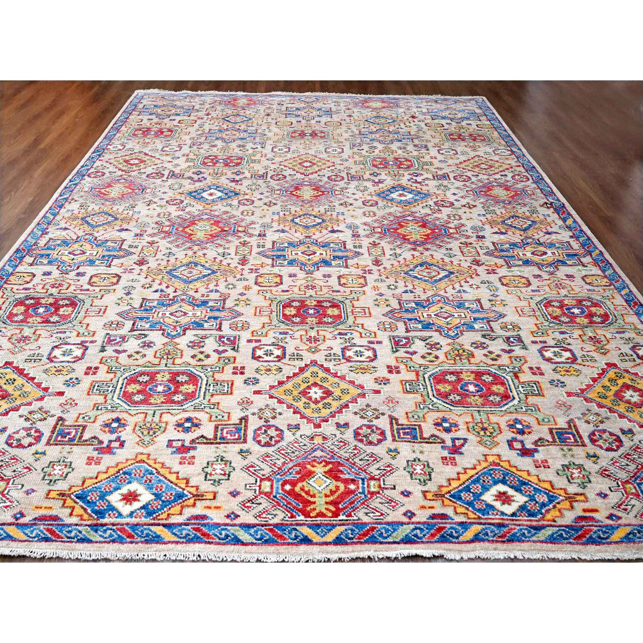 Brown 12'0" x 17'9" Heriz Hand knotted Wool Rug -O084389