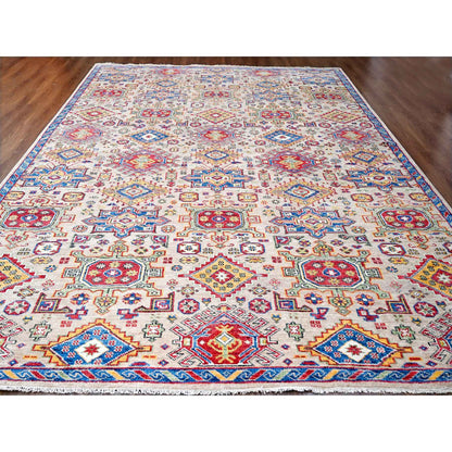 Heriz Wool Hand Knotted Rug Brown Blue 12.0X17.9 -O084389