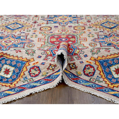 Heriz Wool Hand Knotted Rug Brown Navy Blue 9.10X13.10 -O084399