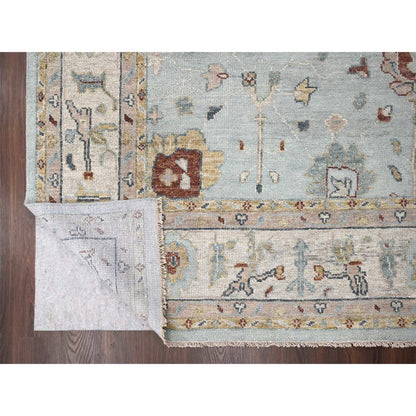 Oushak Wool Hand Knotted Rug Blue 12'x14'10"  -O084410