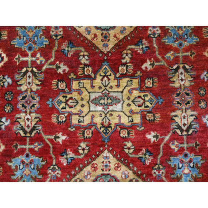 Heriz Wool Hand Knotted Rug Red Gold 6.0X6.0 -O084413