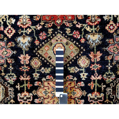 Heriz Wool Hand Knotted Rug Black Brick Red 4.2X6.0 -O084414