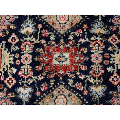 Heriz Wool Hand Knotted Rug Black Brick Red 4.2X6.0 -O084414