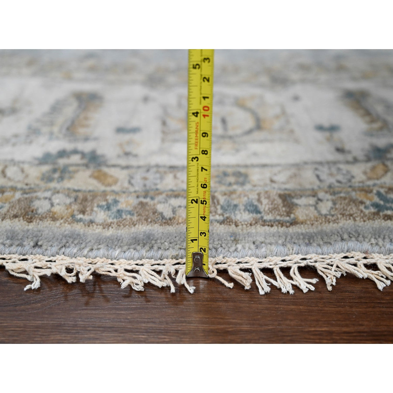 Gray 8'10" x 9'0" Heriz Hand knotted Wool Rug - Sku: O084415