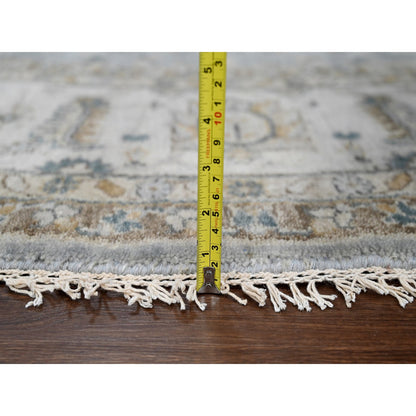 Heriz Wool Hand Knotted Rug Grey 8.10x9.0 -O084415