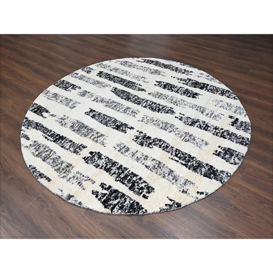 Modern and Contemporary Wool Hand Knotted Rug Black No Border 7.10X8.0 -O084434
