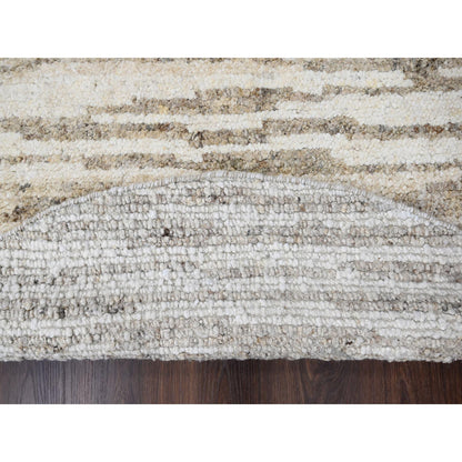 Modern and Contemporary Wool Hand Knotted Rug Brown No Border 7.10X7.10 -O084438