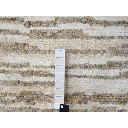 Modern and Contemporary Wool Hand Knotted Rug Brown No Border 7.10X7.10 -O084438