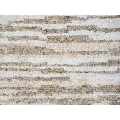 Modern and Contemporary Wool Hand Knotted Rug Brown No Border 7.10X7.10 -O084438