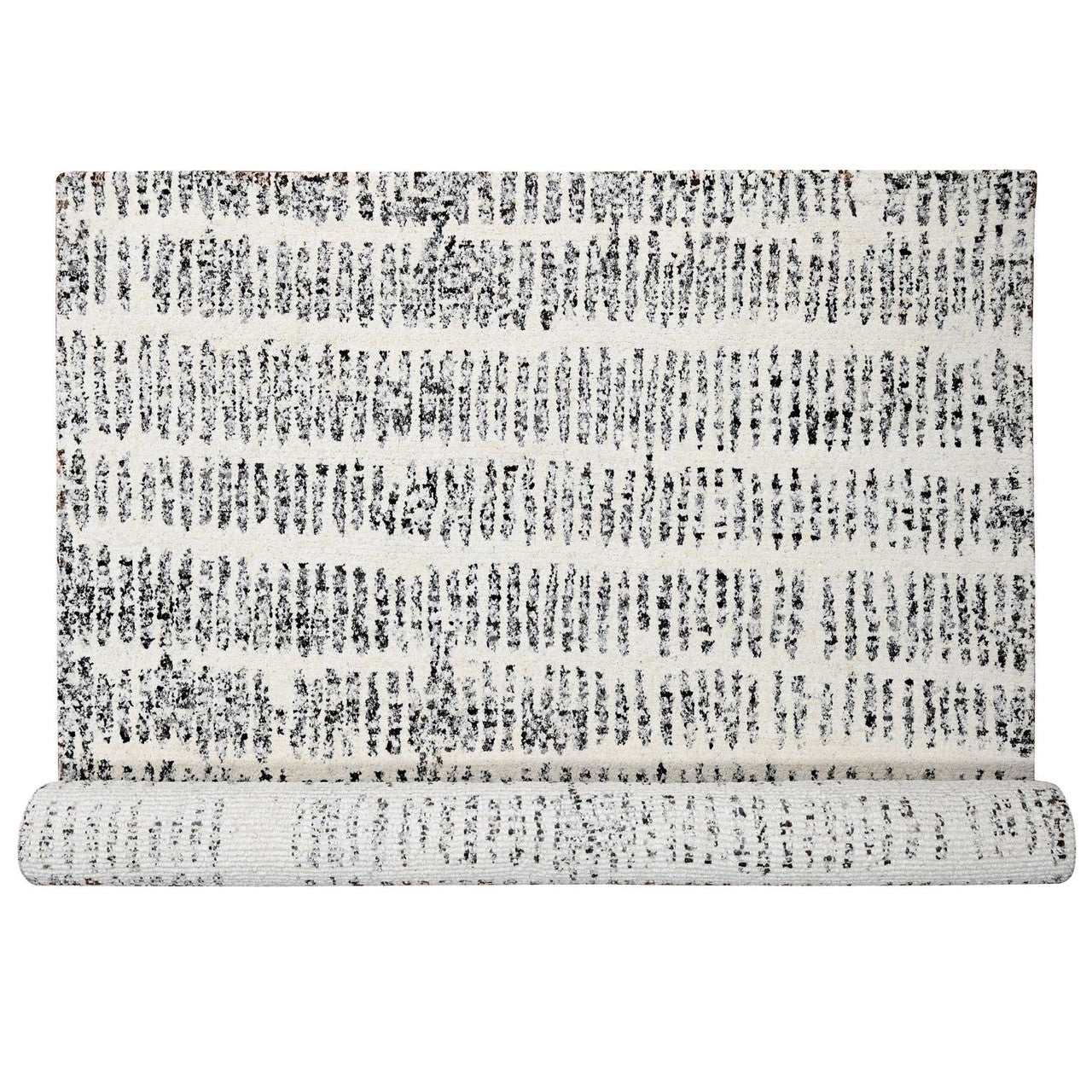 Ivory 12'1" x 17'9" Modern and Contemporary Hand knotted Wool Rug - Sku: O084449