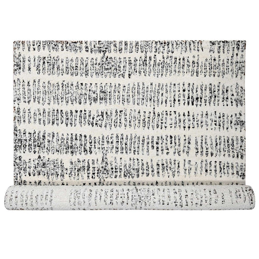 Modern and Contemporary Wool Hand Knotted Rug Ivory No Border 12.1X17.9 -O084449