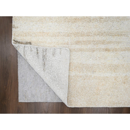 Modern and Contemporary Wool Hand Knotted Rug Brown No Border 12.0X17.7 -O084451