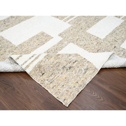 Modern and Contemporary Wool Hand Knotted Rug Brown 12.1X17.10  -O084453