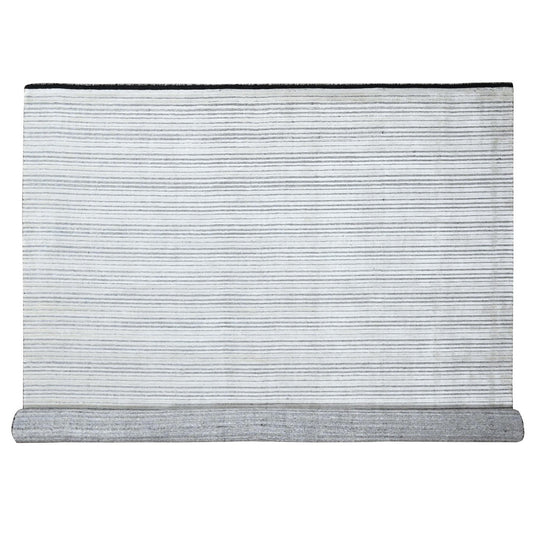 Modern and Contemporary Wool & Silk Hand Loomed Rug Ivory No Border 14.0X16.0 -O084456