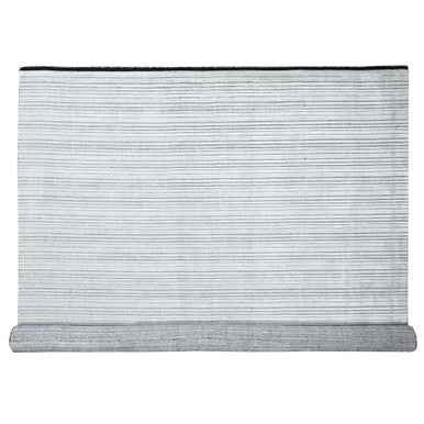 Modern and Contemporary Wool & Silk Hand Loomed Rug Ivory No Border 14.0X16.0 -O084456