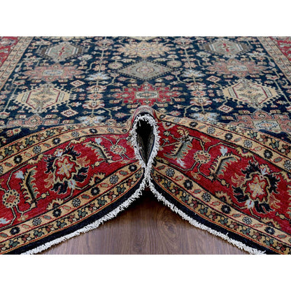 Heriz Wool Hand Knotted Rug Black Rust Red 8.2X9.11 -O084458