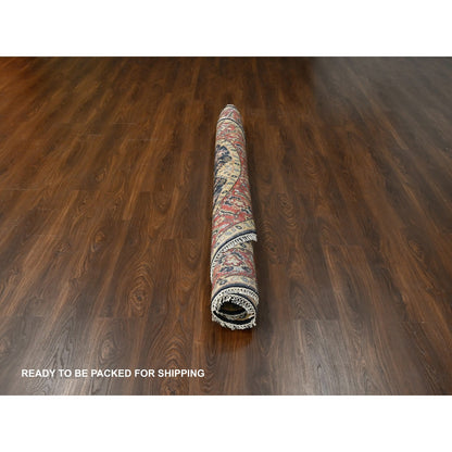Heriz Wool Hand Knotted Rug Black Rust Red 8.2X8.2 -O084486