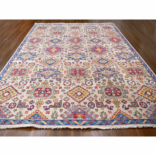 Heriz Wool Hand Knotted Rug Brown Sapphire Blue 11.9X14.10 -O084493