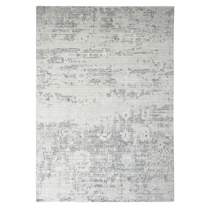 Modern and Contemporary Wool Hand Knotted Rug Ivory No Border 8.11X11.11 -O084499