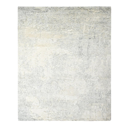 Modern and Contemporary Wool Hand Knotted Rug Ivory No Border 9.0X11.8 -O084514