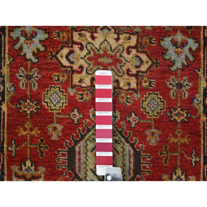 Heriz Wool Hand Knotted Rug Red Pastel Black 2.7X19.10 -O084518