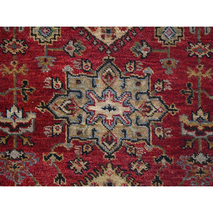 Heriz Wool Hand Knotted Rug Red Pastel Black 2.7X19.10 -O084518