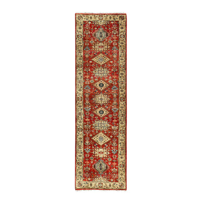 Heriz Wool Hand Knotted Rug Red Gold 2.8X9.11 -O084519