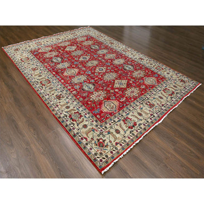 Heriz Wool Hand Knotted Rug Red Gold 9.3X11.11 -O084532