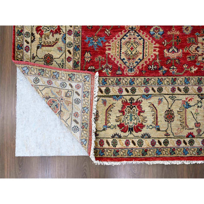 Heriz Wool Hand Knotted Rug Red Gold 9.3X11.11 -O084532