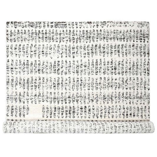 Modern and Contemporary Wool Hand Knotted Rug Ivory No Border 10.2X13.9 -O084537