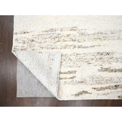 Modern and Contemporary Wool Hand Knotted Rug Brown No Border 12.1X14.8 -O084541