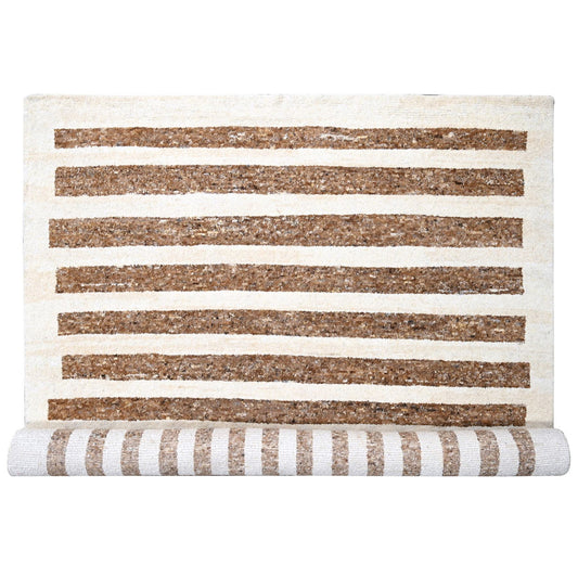 Modern and Contemporary Wool Hand Knotted Rug Brown No Border 12.2X14.10 -O084542